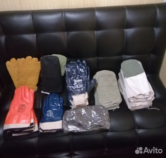 Перчатки хозяйственные, разные