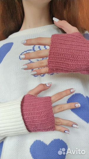 Митенки вязаные