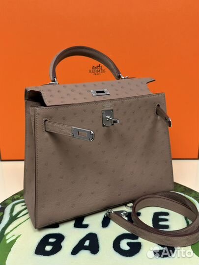 Сумка женская Hermes Kelly Sellier 25 Ostrich