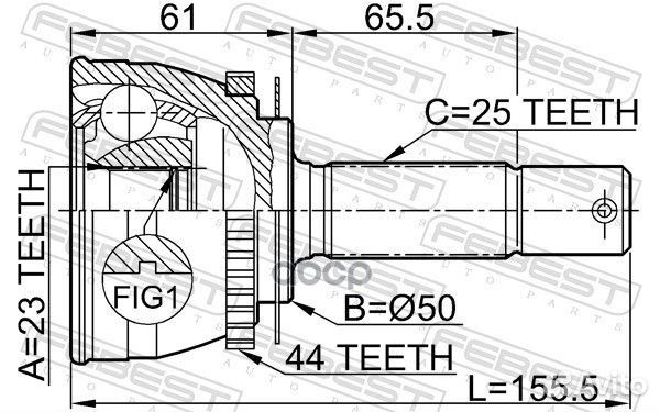 ШРУС наружний 1210-002A44 Febest