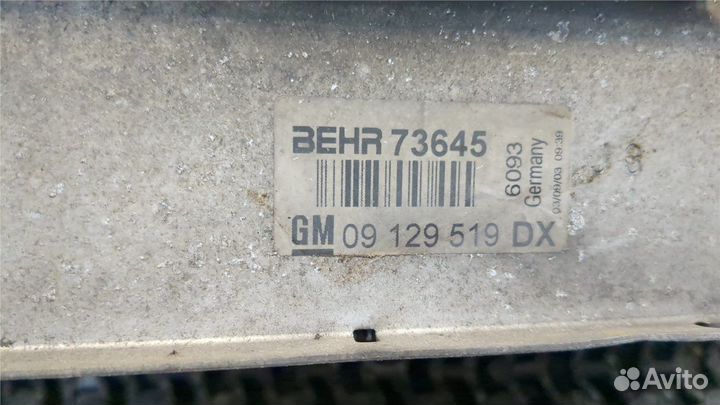 Радиатор интеркулера Opel Astra G, 2003