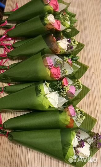 Подарок букеты из мыльных роз