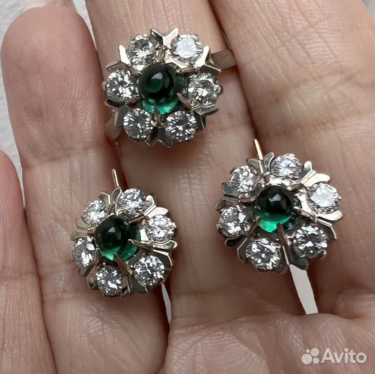Серьги и кольцо с бриллиантами 2.34 карата. Баку