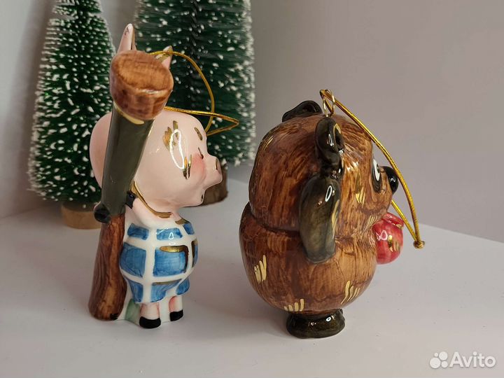 Лефортовский фарфор Елочные игрушки из фарфора