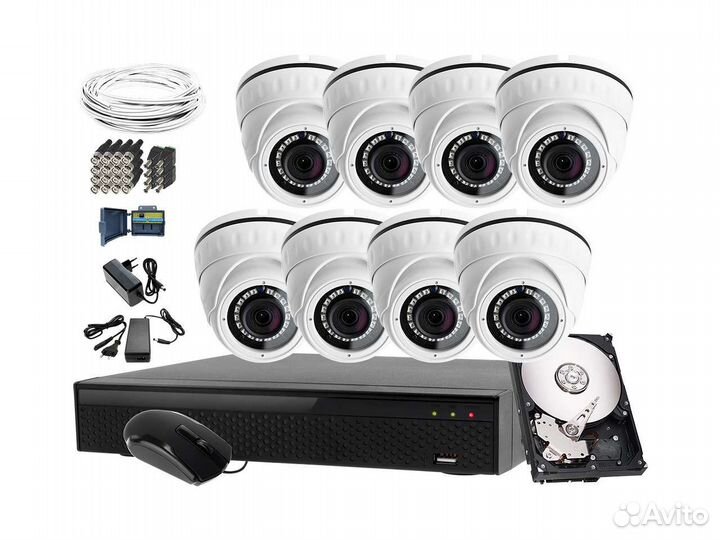 Камеры видеонаблюдения комплект (под ключ)