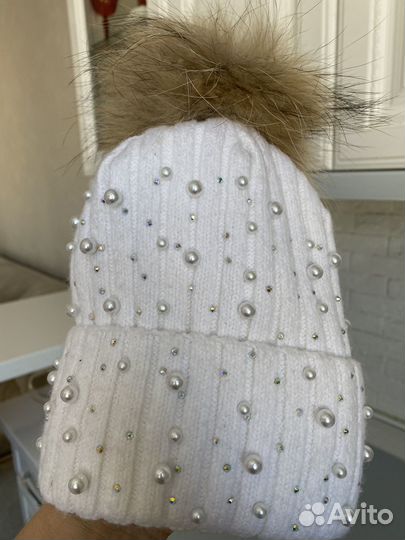 Шапка с митенками