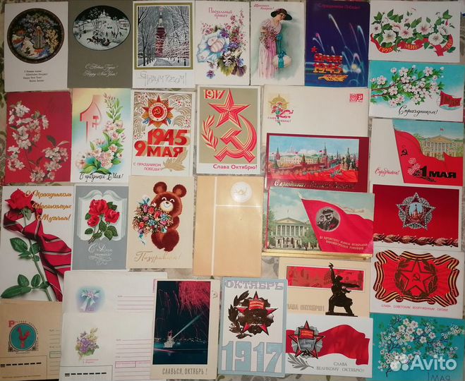 Открытки новогодние,1-9мая,8марта,23февраля СССР