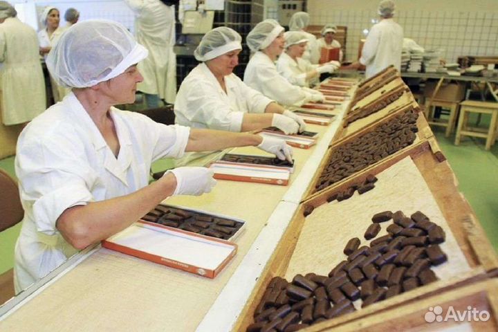 Упаковщица конфет сидя.Вахта.Жилье.Питание