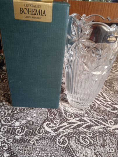 Хрустальная ваза чехия
