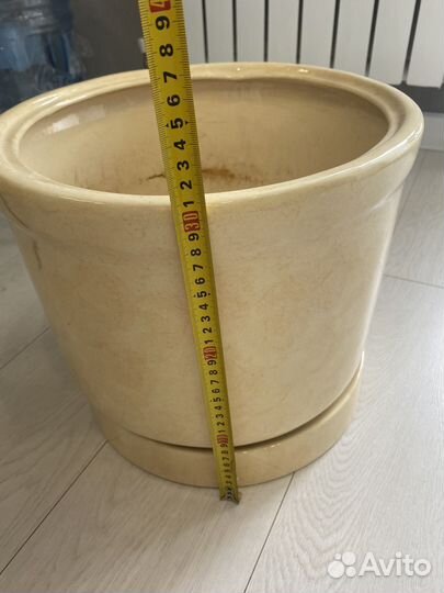 Цветочный керамический горшок