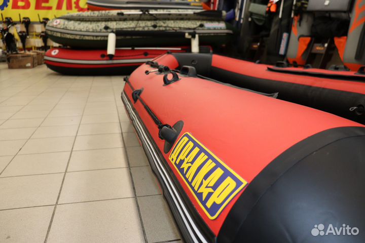 Лодка драккар 3200 нднд hant-PRO красная