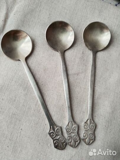 Ложки мельхиор СССР, золочение