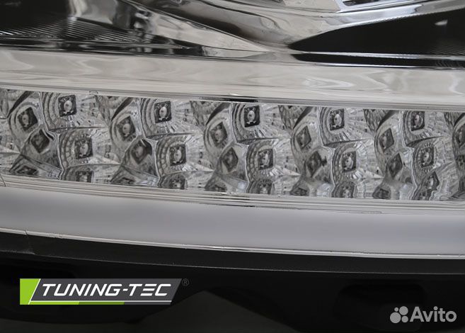 VW T6 15-19 Фары с tube light трубками хром