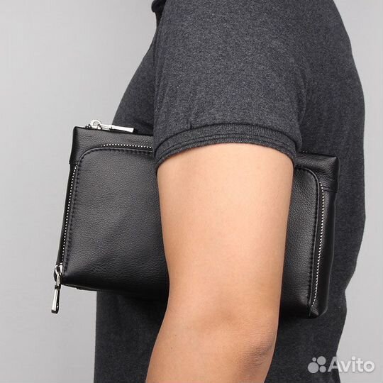 Мужской кожаный клатч натуральная кожа