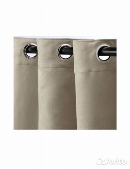 Шторы портьеры Биртна икеа 290*255 замша беж