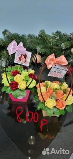 Букеты из мыльных роз, на день мамы
