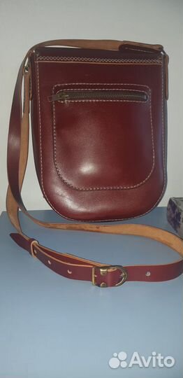 Сумка натуральная кожа типа Ягдташ