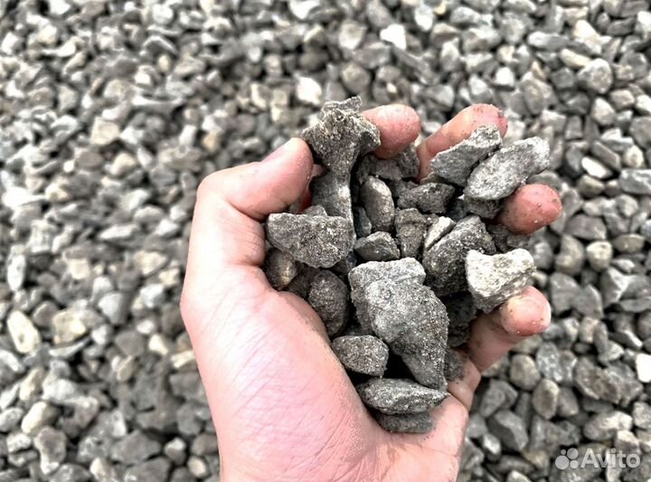 Щебень, Песок