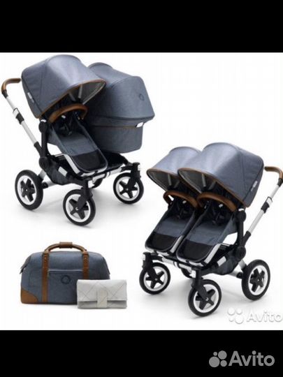 Коляска для двойни 3 в 1 bugaboo donkey twins