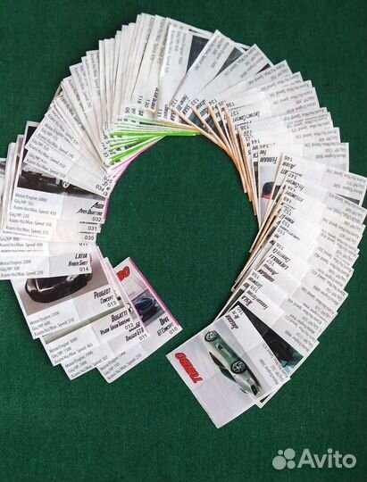 Вкладыши от жвачек турбо xtreme