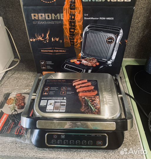 Гриль redmond SteakMaster RGM-M805 (черный/сталь)