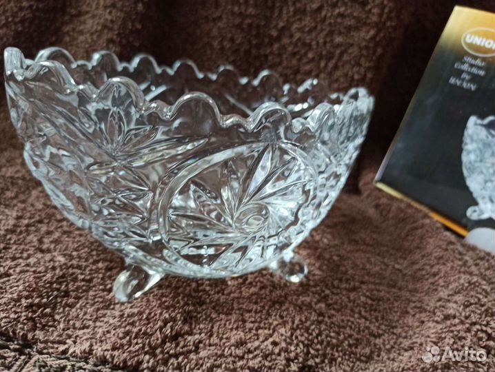 Хрустальная конфетница салатник