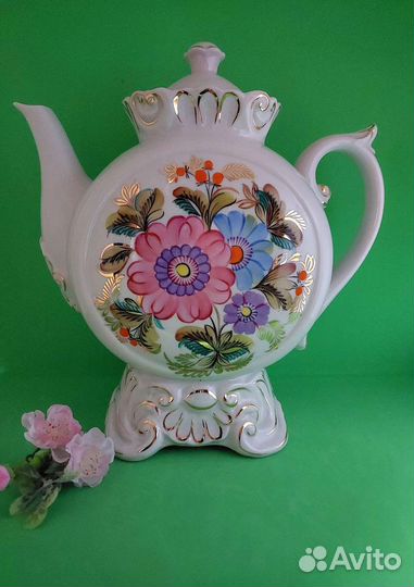 Заварочный/доливочный чайник фарфор, Киевский фз
