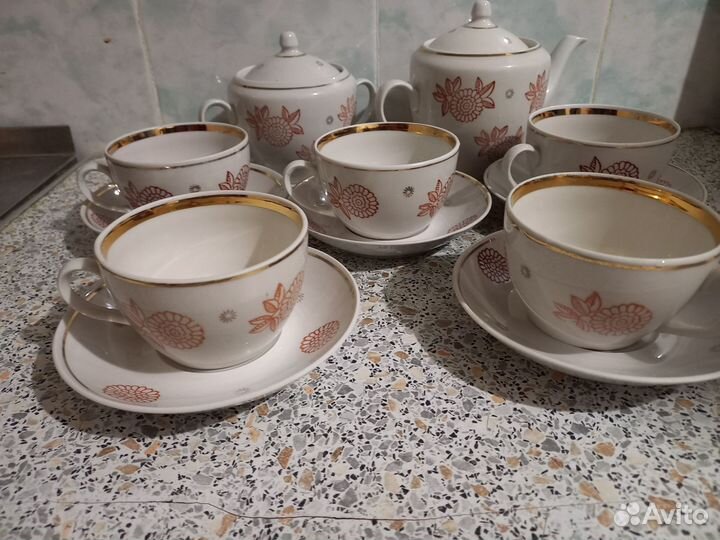 Чайный сервиз Полонский фарфор СССР