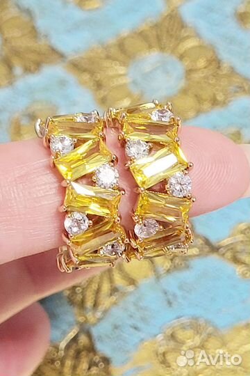 Swarovski серьги кольца