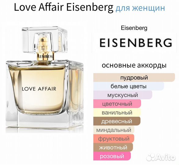 Парфюм Love Affair Eisenberg,остаток от 100мл