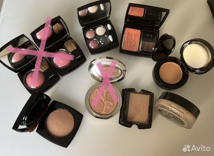 Пудры, уход, румяна Clinique Chanel D&G
