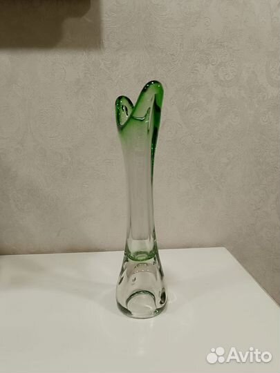 Ваза цветное стекло Чехословакия