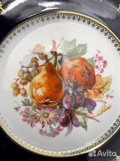 Тарелка натюрморт фарфор М.С Кузнецова Москва