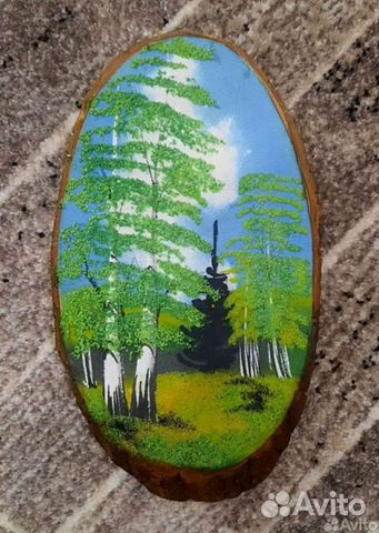 Пейзаж на спиле дерева