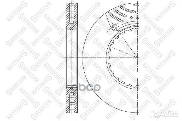 85-00896-SX диск торм передний 434/220x45 вент
