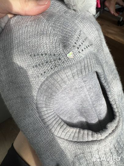 Шапка шлем на девочку