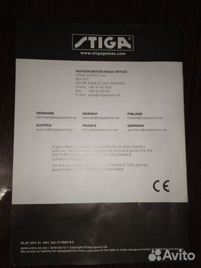Настольный хоккей stiga play off 21
