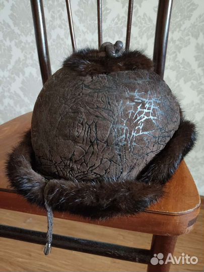 Женская шапка из норки