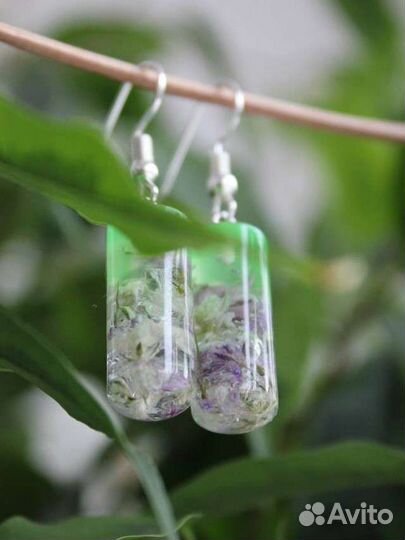 Серьги из эпоксидной смолы