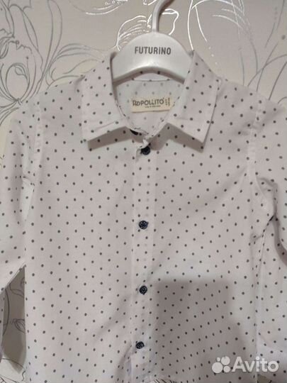 Белая рубашка для мальчика 104