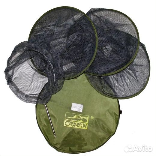 Садок Caiman круглый мелкозерн. сеть в чехле 3 м