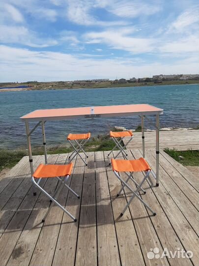 Стол складной туристический в комплекте табуретки