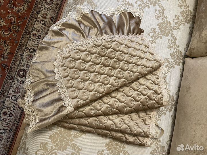 Накидки -Сидушка для стульев с юбкой комплект 4 шт