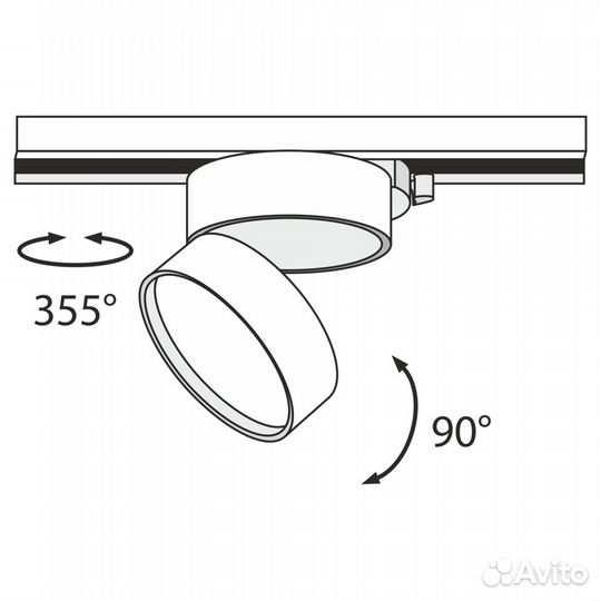 Maytoni TR007-1-18W3K-W Onda трековый светильник