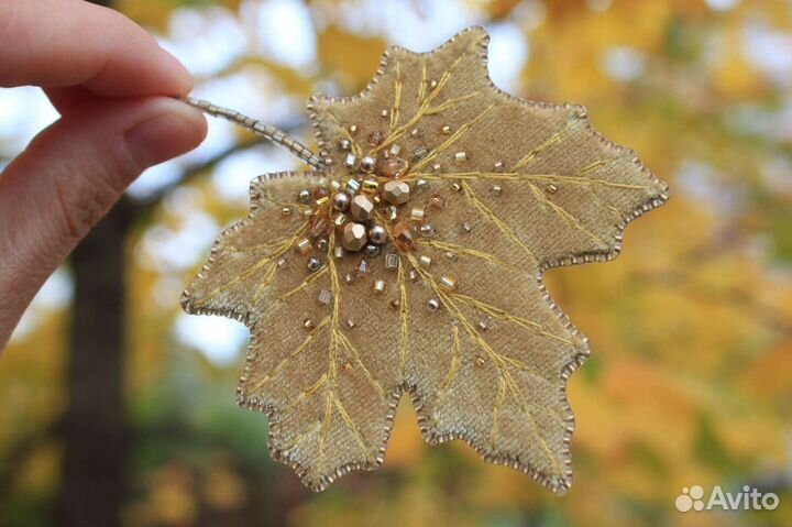 Броши ручной работы, вышивка на одежде на заказ