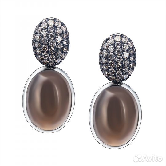 Комплект Bucherer с раухтопазами и коньячными брил