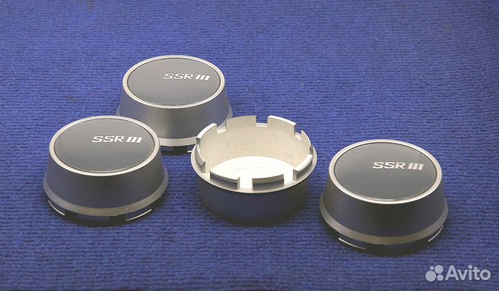 Комплект колпачков для литого диска SSR серые