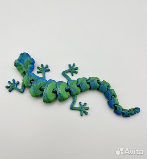 Геккон (ящерка) игрушка антистресс 3д печать