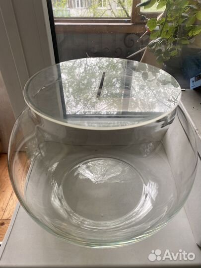 Аквариум круглый с крышкой