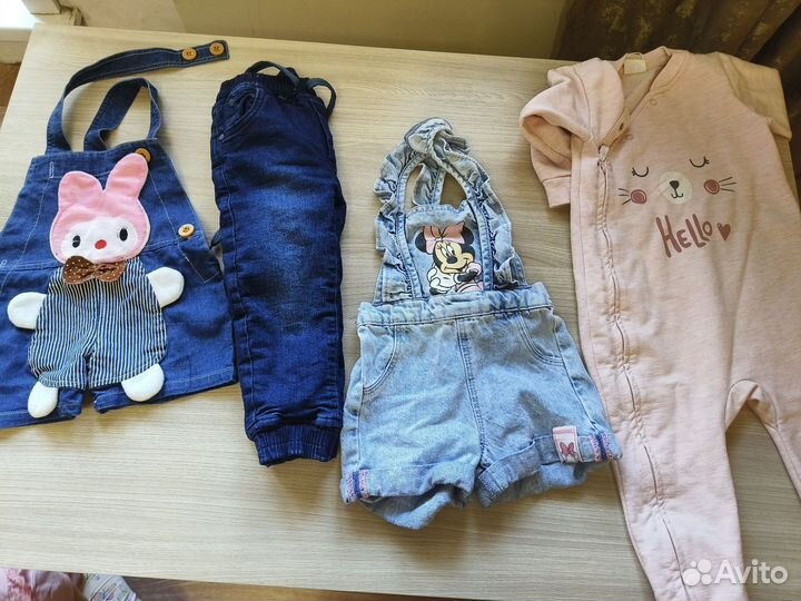 Пакет вещей на девочку 80р